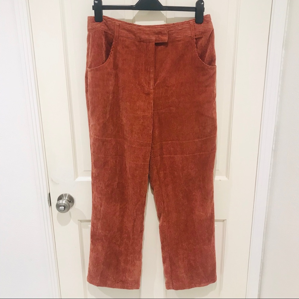 Rose colored Topshop Corduroy Straight Leg pant